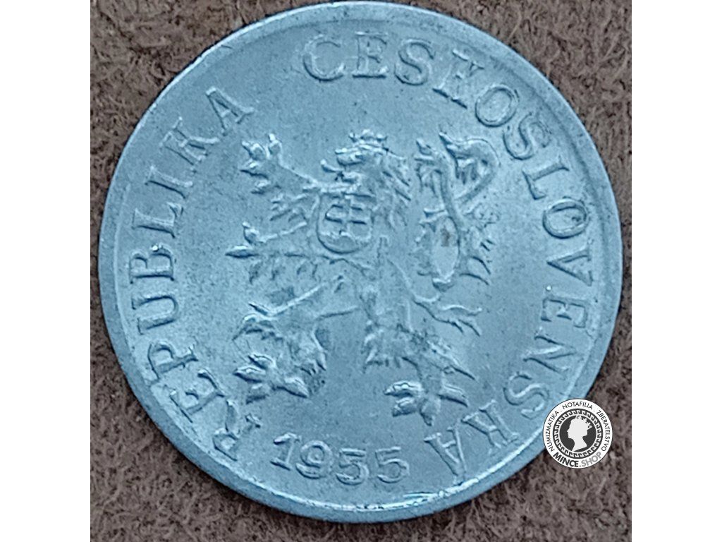 1 halier - Česko-Slovensko - 1955